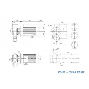 Насос консольно-моноблочный Grundfos NB 200-400/404 A-F1-A-E-BAQE