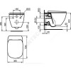 Унитаз подвесной TESI дюропласт микролифт rimless Ideal Standard T355101.