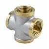 Крест латунь никель Ду 25 (1") ВР/ВР 9011 ГОСТ 32585-2013 Aquasfera 9011-03
