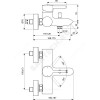 Смеситель для ванны с душем CERALINE одноручный Ideal Standard BC199XG