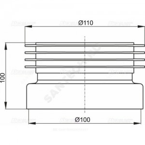 Манжета для унитаза прямая 110 мм Alca Plast A99