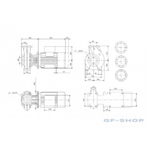 Насос консольно-моноблочный GRUNDFOS NB 80-315/280 AF2ABQQE