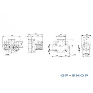 Насос циркуляционный Grundfos UPSD 50-120 F 1x230-240V PN6/10 w/o relay