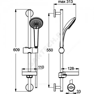 Гарнитур душевой SOFT M3 Ideal Standard B9415AA