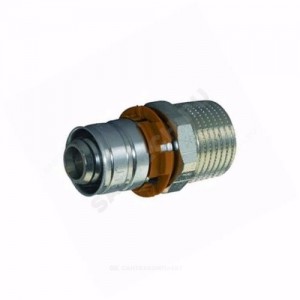 Муфта МП латунь пресс Дн 16х1/2" Ру10 НР MLC Uponor 1014525