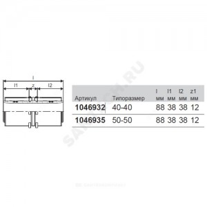 Муфта МП латунь пресс Дн 32 MLC Uponor 1015219