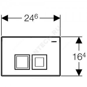 Кнопка для инсталляции Delta 50 хром матовый Geberit 115.135.46.1