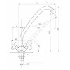 Смеситель для кухонной мойки ПСМ-127-К/80 двуручный Профсан