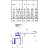 Кран шаровой латунь газ 11б27п А10 Ду 15 Ру25 ВР полнопроходной рычаг БАЗ БАЗ.А10.0.15