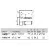 Муфта МП латунь пресс Дн 20х3/4" Ру10 с накидной гайкой MLC Uponor 1015286