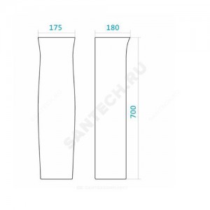 Пьедестал для умывальника Анимо белый Santek 1.WH11.0.587 .