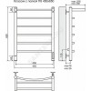 Полотенцесушитель электрический нерж сталь Лесенка с полочкой 97 Вт 450х650мм 6П со встроенным диммером Классик Терминус 4630080267107
