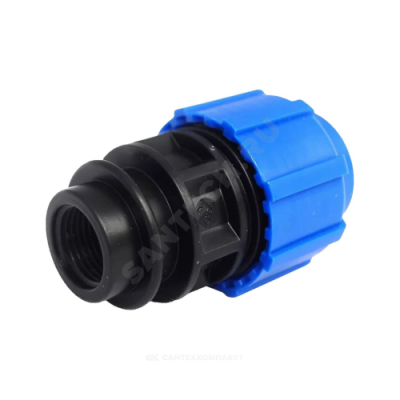 Муфта компрессионная ПЭ ВР соединительная Дн 25х1/2" ТПК-АКВА 52002512