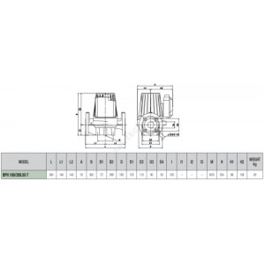 Насос циркуляционный с мокрым ротором BPH 180/280.50T PN10 3х230-400В/50Гц DAB 505929622