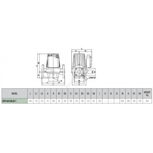 Насос циркуляционный с мокрым ротором BPH 60/340.65T PN10 3х230-400В/50Гц DAB 505944622