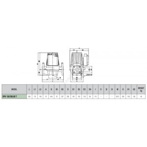 Насос циркуляционный с мокрым ротором BPH 150/360.80T PN10 3х230-400В/50Гц DAB 505968122