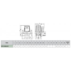 Насос циркуляционный с мокрым ротором BPH 120/280.50M PN10 1х230В/50Гц DAB 505927002