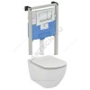 Комплект 4 в 1 унитаз подвесной + инсталляция + кнопка смыва + сиденье Ideal Standard R029901