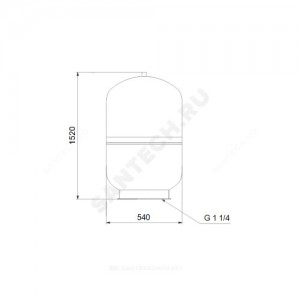 Бак мембранный GT-D-300 V G 1 1/4" для водоснабжения Grundfos 96528347