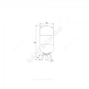 Бак мембранный GT-U-100 G 1" для водоснабжения Grundfos 96603411