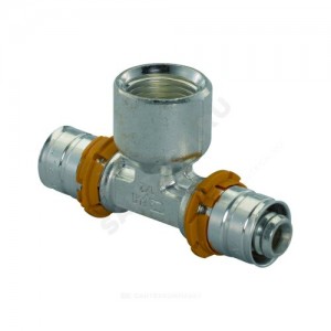 Тройник МП латунь пресс Дн 16х1/2"х16 ВР MLC Uponor 1014931