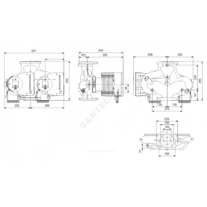 Насос циркуляционный с мокрым ротором MAGNA3 D 100-40F PN10 сдвоенный 1х230В/50 Гц Grundfos 97924516