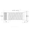 Гофра для унитаза армированная 110мм L=180-440мм для чугунных труб АНИ Пласт K518