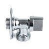 Кран шаровой латунный бытовой хром 1044 G1/2"х3/4" Ру10 НР редуцированный бабочка Aquasfera 1044-01