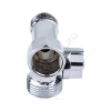 Кран шаровой латунный для стир машин хром 1040 G1/2"х3/4"х1/2" Ру10 ВР/НР/НР редуцированный бабочка Aquasfera 1040-01