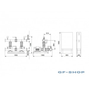 Установка повышения давления Grundfos HYDRO MX 1/1 NB80-200/171