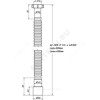 Гофра с гайкой 1 1/2"x40/50 L=470-1250мм Орио АС-10132