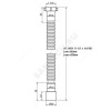 Гофра с гайкой 1 1/2"x40/50 L=470-1250мм Орио АС-10132