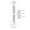 Гофра с гайкой 1 1/2"x40/50 L=470-1250мм Орио АС-10132