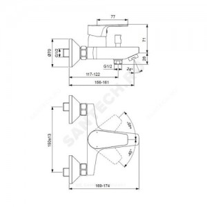 Комплект душевой ESLA (3 в 1) Ideal Standard BC264AA ..