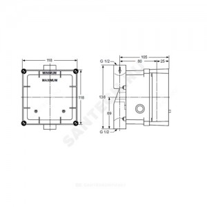 Устройство автоматического смыва для писсуара PROXIMITY CERAPLUS Ideal Standard A3794NU