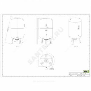 Гидроаккумулятор Refix DE 2000 л 16 бар вертикальный Reflex 7313005