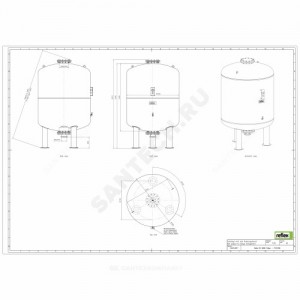 Гидроаккумулятор Refix DE 3000 л 16 бар вертикальный Reflex 7313105