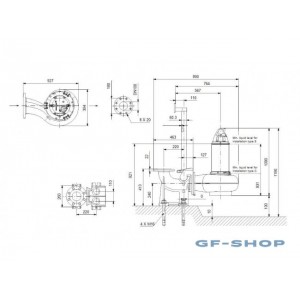 Насос канализационный Grundfos SLV.80.80.185.2.52H.S.EX.51D