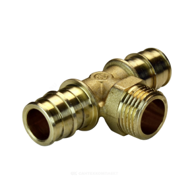 Тройник для PE-X латунь Дн 25х3/4"х25 НР GX153 Giacomini GX153Y045
