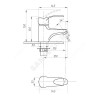Смеситель для умывальника ПСМ-740-КТ/023 одноручный Профсан