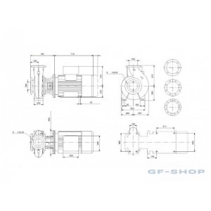 Насос консольно-моноблочный GRUNDFOS NB 150-250/282 EUP AF1ABQQE