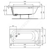 Ванна акриловая SIMPLICITY 150х70 без ножек Ideal Standard W004201