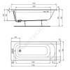 Ванна акриловая SIMPLICITY 150х70 без ножек Ideal Standard W004201