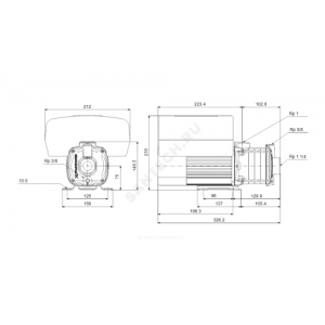 Насос многоступенчатый горизонтальный CME-A 5-3 AQQE 1х200-240В/50 Гц Grundfos 98395019