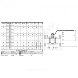 Кран шаровой сталь 11с67п Ду 150 Ру16 фл полнопроходной Маршал Цф.00.1.016.150