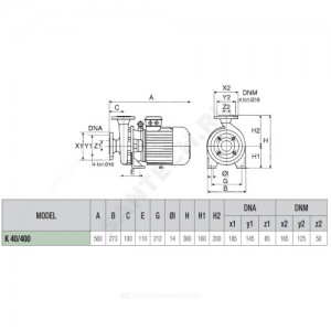 Насос центробежный K 40/400T-IE3 DAB 60180172