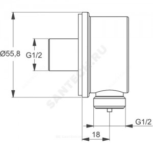 Смеситель для ванны с душем CERATHERM термостат Ideal Standard BD006XC