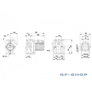 Насос циркуляционный Grundfos UPS 65-180 F B