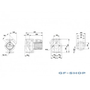 Насос циркуляционный Grundfos UPS 80-60 F PN 6