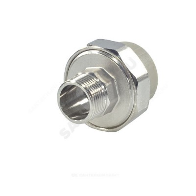 Муфта PP-R комбинированная разъемная серая НР Дн 50х1 1/2" VALFEX 10156040Г